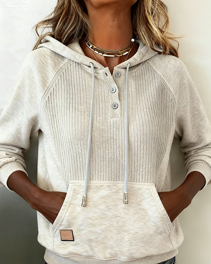 Casual Long-Sleeved Hooded Sweatshirt