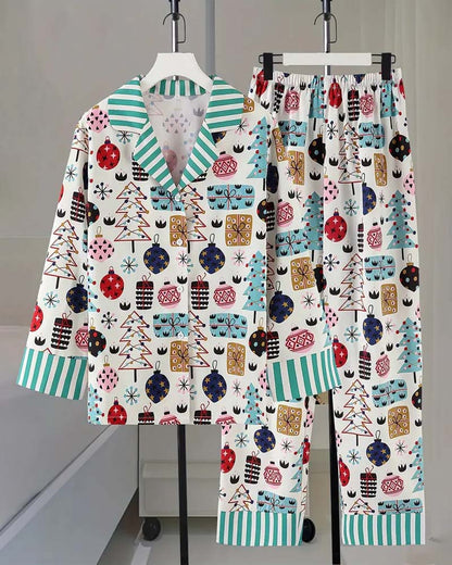 Printed casual home two-piece set